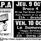 O.P.A. (Orchestre Poétique d'Avant-guerre - Bordeaux) Affiche concert au Samovar (2008)