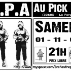 O.P.A. (Orchestre Poétique d'Avant-guerre) Affiche concert au Pick-Up (Le Porge / 2008)