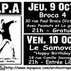 O.P.A. (Orchestre Poétique d'Avant-guerre - Bordeaux) Affiche concert au Samovar (2008)