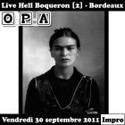O.P.A. (Orchestre Poétique d'Avant-guerre - Bordeaux) Live au Hell Boqueron (2011) [Pochette recto]
