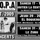 O.P.A. (Orchestre Poétique d'Avant-guerre - Bordeaux) Affiche concert au Boqueron (2009)