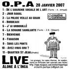 O.P.A. (Orchestre Poétique d'Avant-guerre - Bordeaux) Live à l'Inca (2007) [Pochette verso]