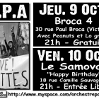 O.P.A. (Orchestre Poétique d'Avant-guerre - Bordeaux) Affiche concert au Samovar (2008)